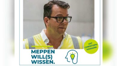 Ankündigungsbild der Reihe Meppen will(s) wissen zum Thema Batterierecycling