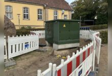 Neue digitale Ortsnetzstation von Westnetz an der Schüttorfer Straße in Bad Bentheim