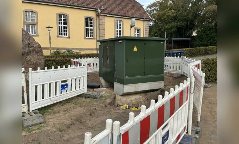 Neue digitale Ortsnetzstation von Westnetz an der Schüttorfer Straße in Bad Bentheim